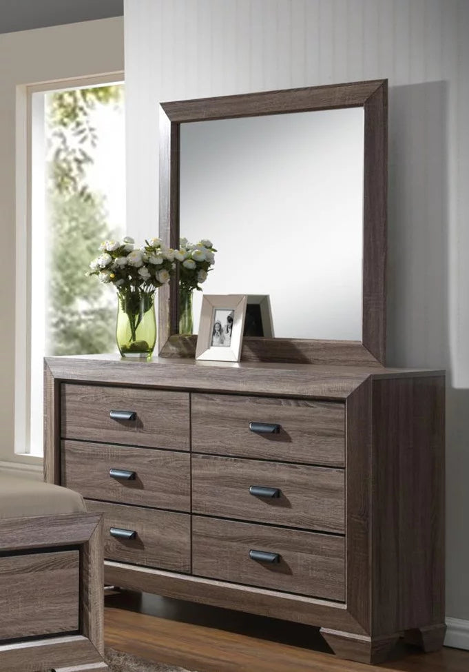 Rustic Wooden Brown Queen Bedroom Set S606121