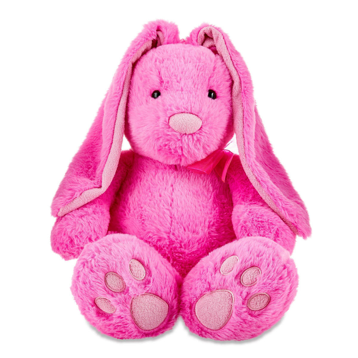 Large Pink Long Ear Bunny Plush 21 in J395023