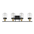 Vintage Black with Warm Brass 4 Light Bath Y875368