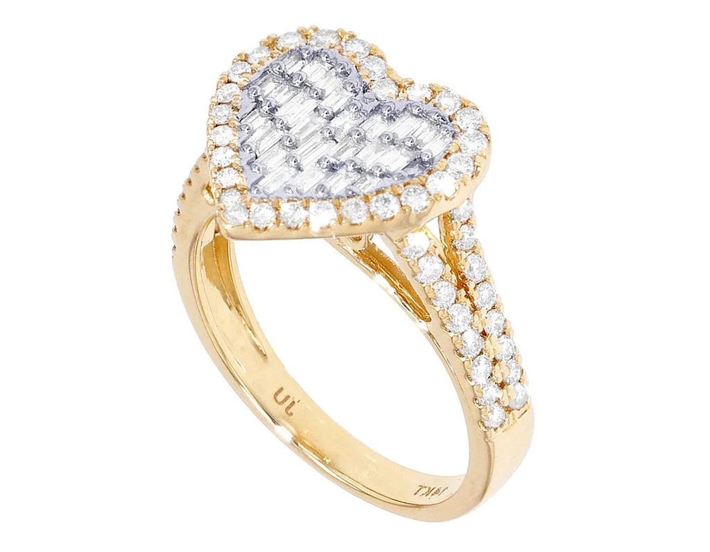 14K Yellow White Gold Diamond Engagement Ring B51233