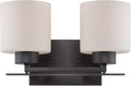 Aged Bronze Three Light Flush Fixture A5487