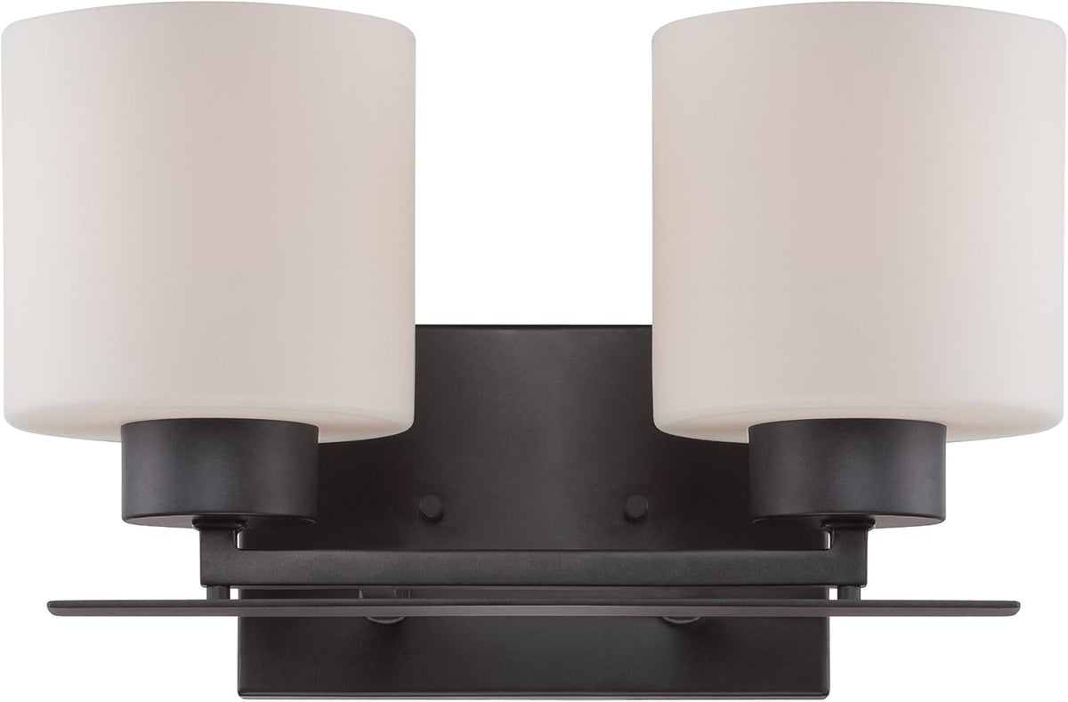 Aged Bronze Three Light Flush Fixture A5487