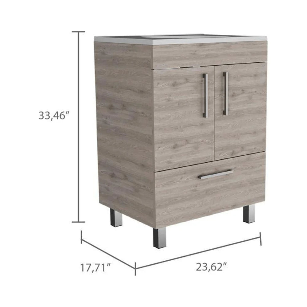 Light Gray Single Bathroom Vanity R7612