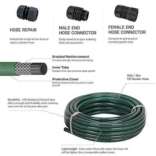 Rubber Garden Hose 1/2 in. x 50 ft P8979