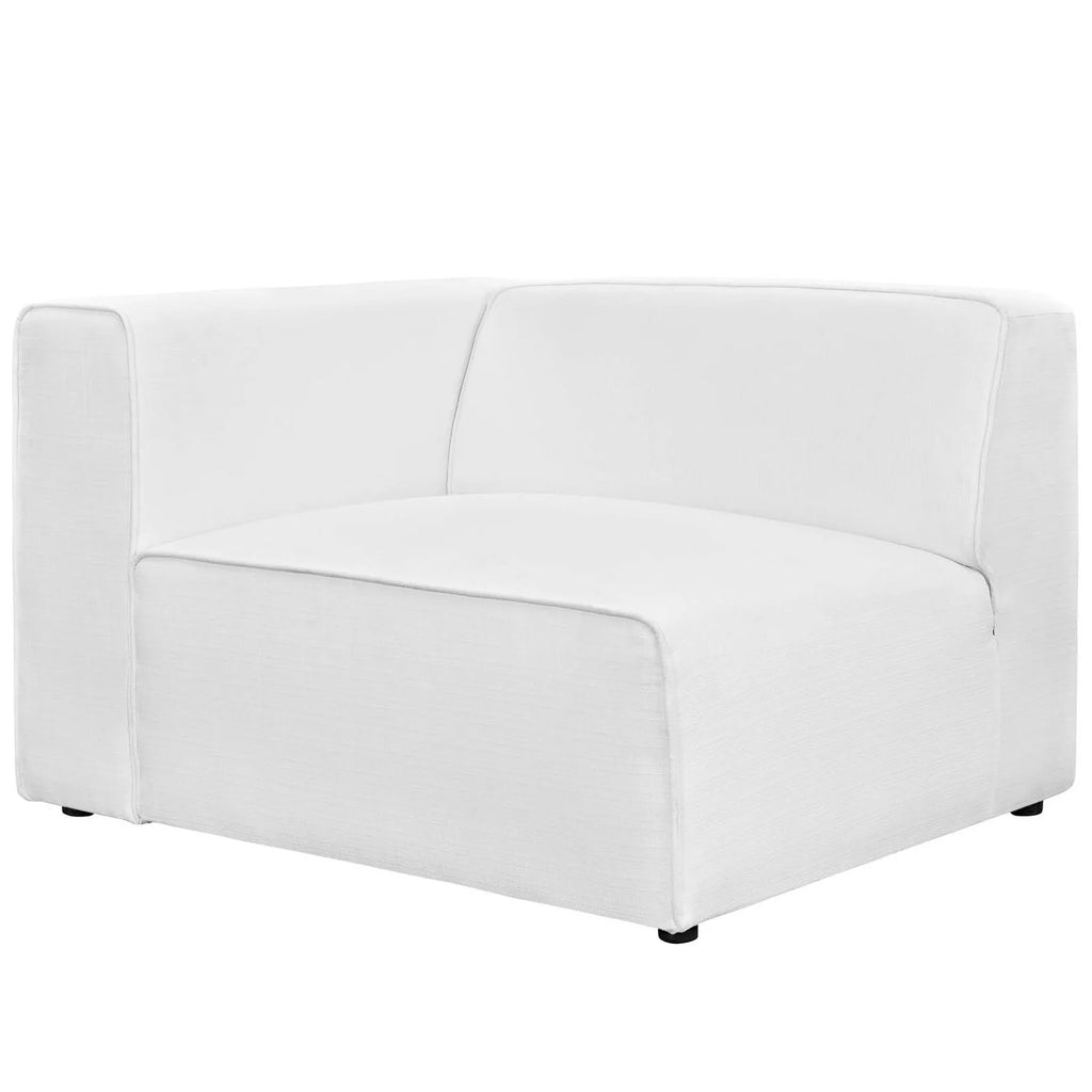 White Left-Facing Fabric Sofa M52498