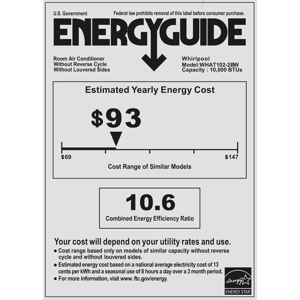 10,000 BTU 230-Volt Through-the-Wall Air Conditioner with Remote, White A1811