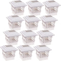 2 Pack White Plastic Solar Post Cap Lights for 4x4 Wood Posts X402594