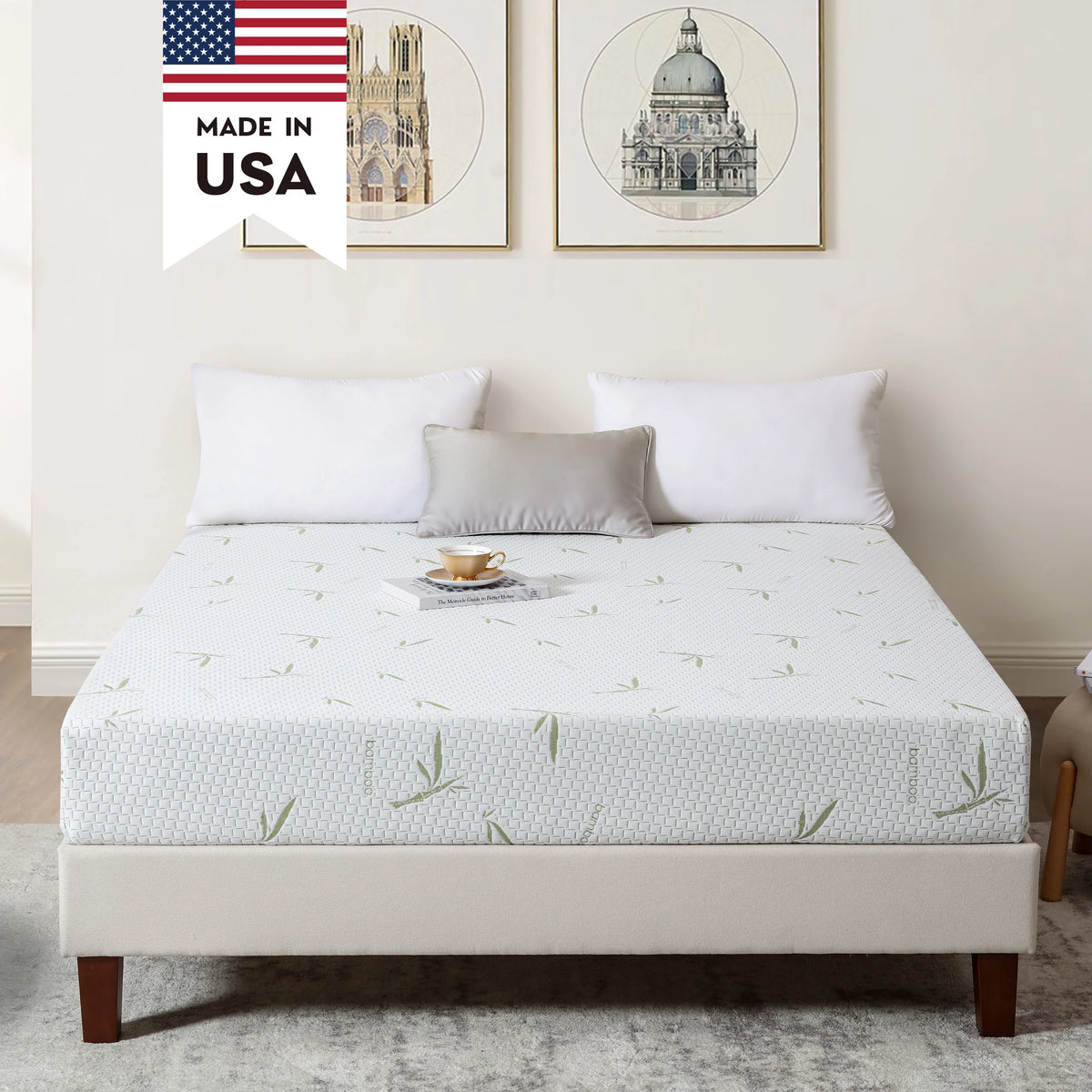 Green Tea Gel Memory Foam Mattress Twin Size N897634