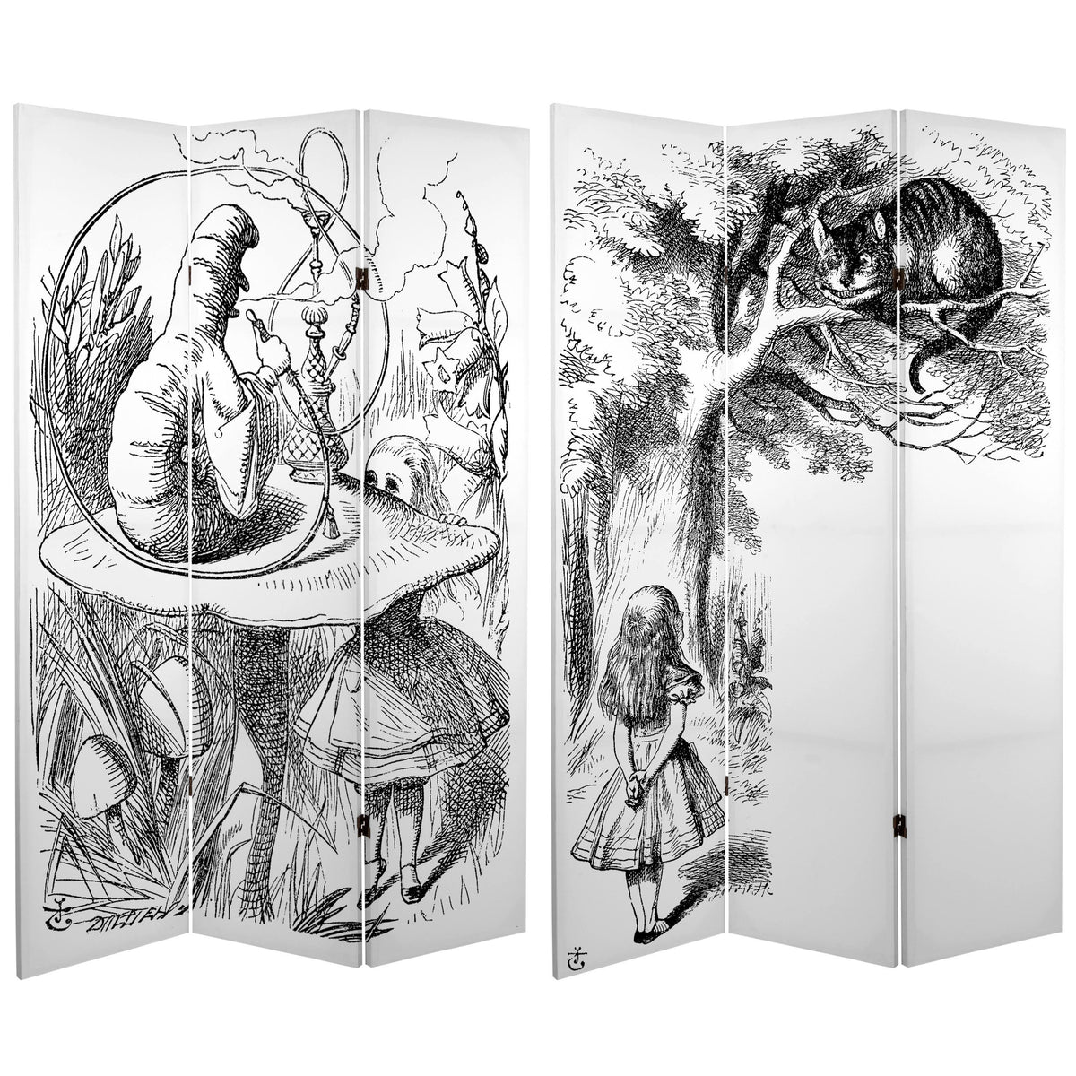 6 ft. Tall Double Sided Canvas Room Divider F99797
