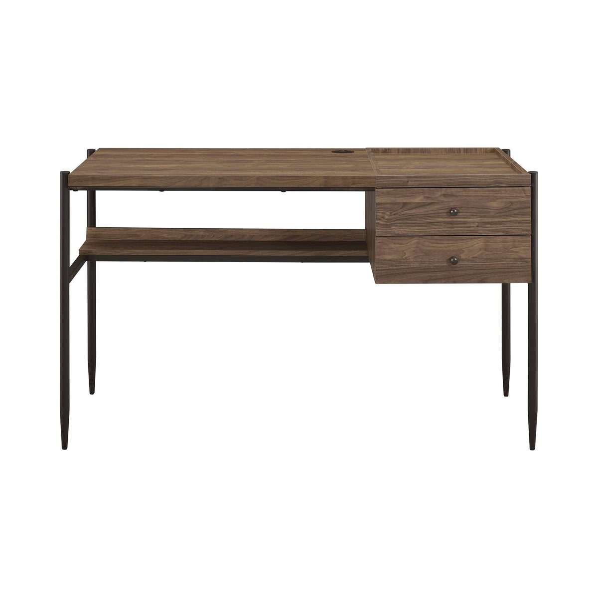 Aged Walnut 3-Shelf Bookcase A62539