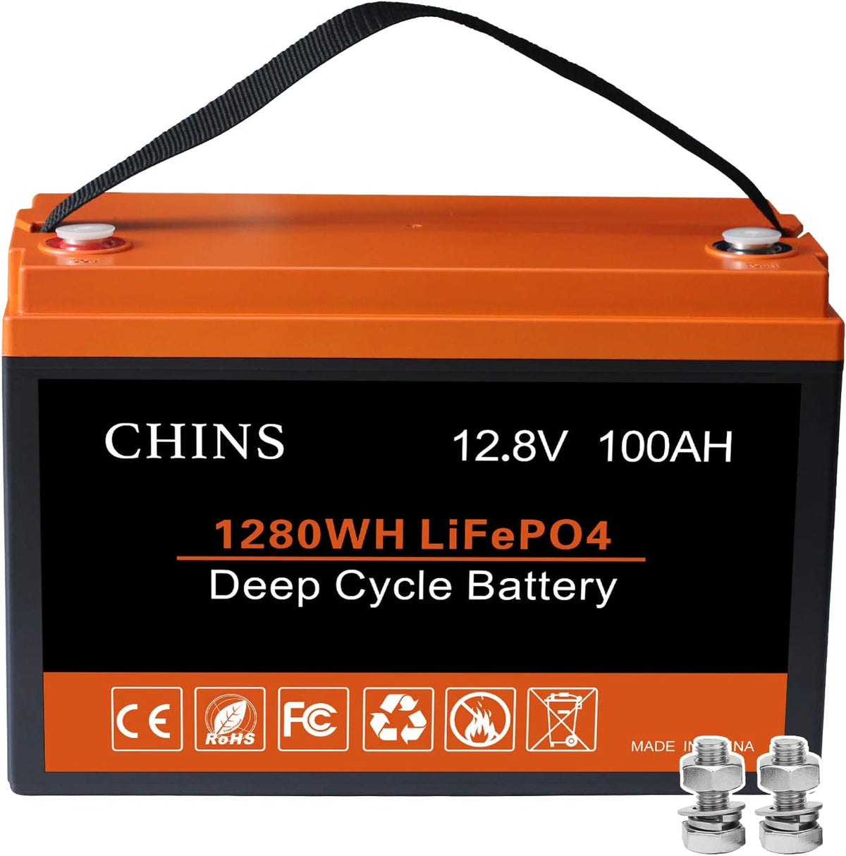 12V 100AH LiFePO4 Lithium Battery with Built-in BMS X7487