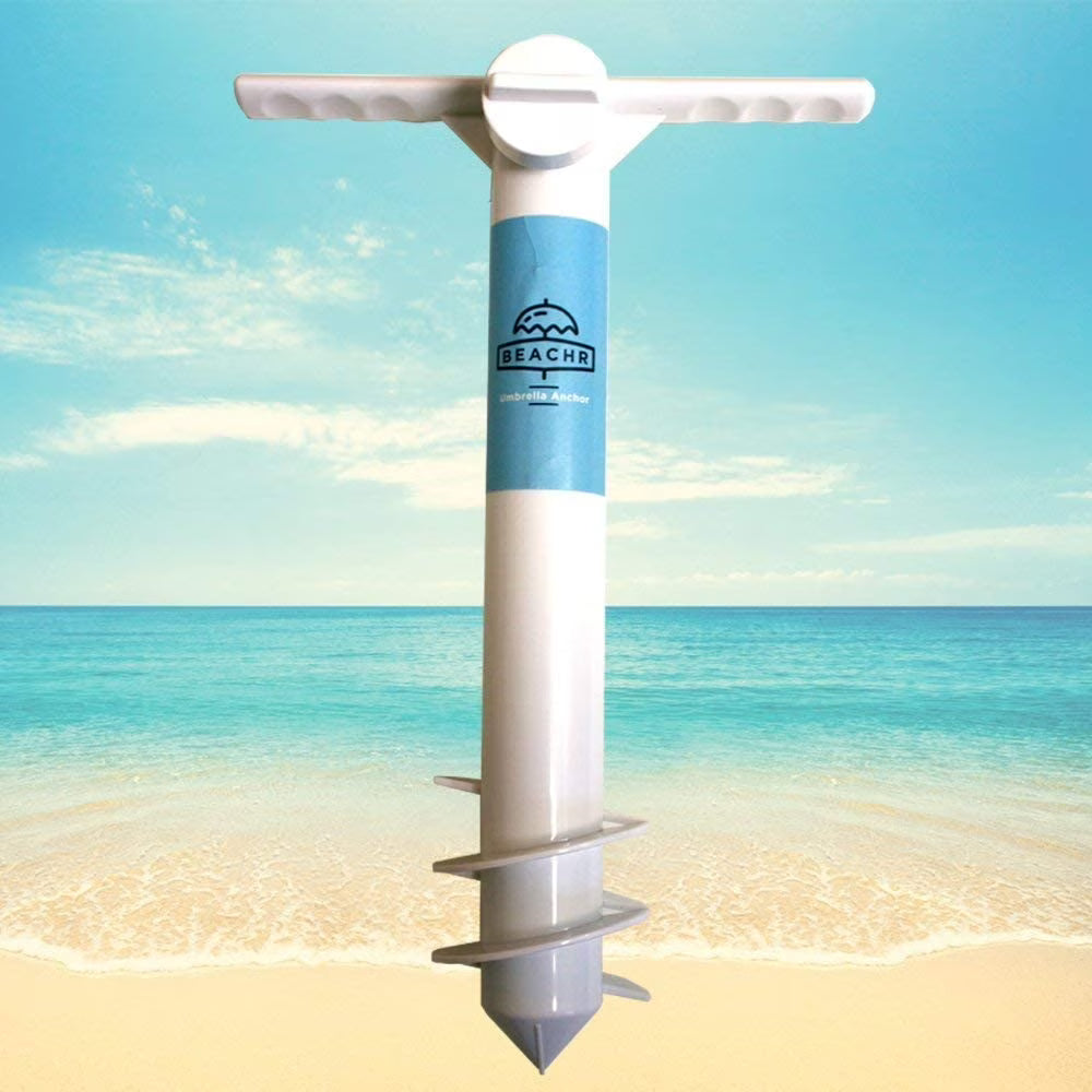 White Screw 15 in Beach Umbrella Sand Anchor Z85516