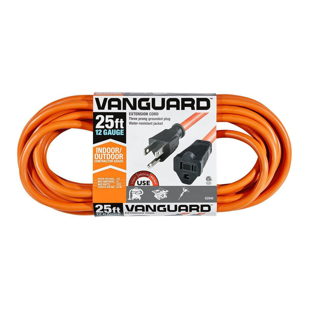 25 ft. 12/3 Gauge Outdoor Extension Cord, Orange C264