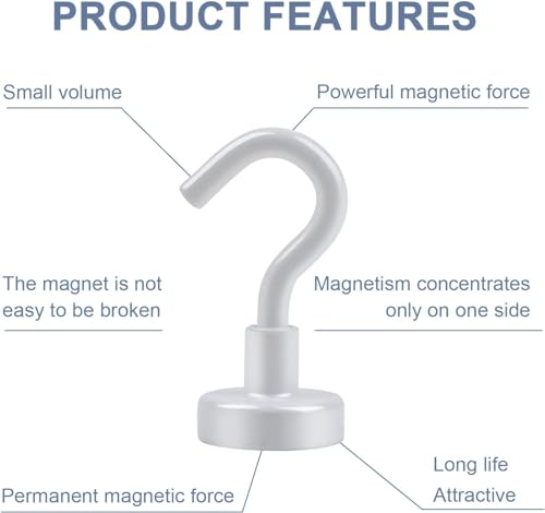 Heavy Duty Magnetic Hooks, Pack of 20 N43072