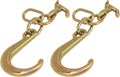 (2 Pack) 8" G70 J Hook with T-J Hooks and Enlarged Link, 5,400 lbs WLL Q29523