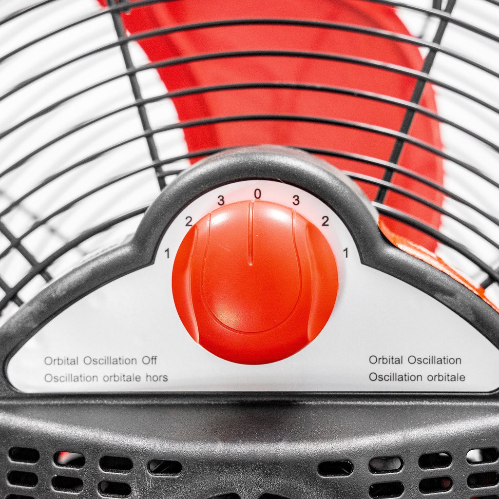 16 inch High Velocity Stand Fan Red & Black Q354653