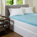 2-Inch Gel Memory Foam Mattress Topper, Blue, Full V8051