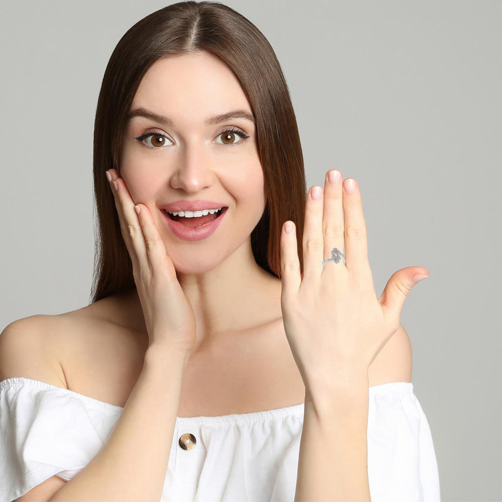 Petal Bypass Diamond Ring in 950 Platinum 0.65 CTW Z292738