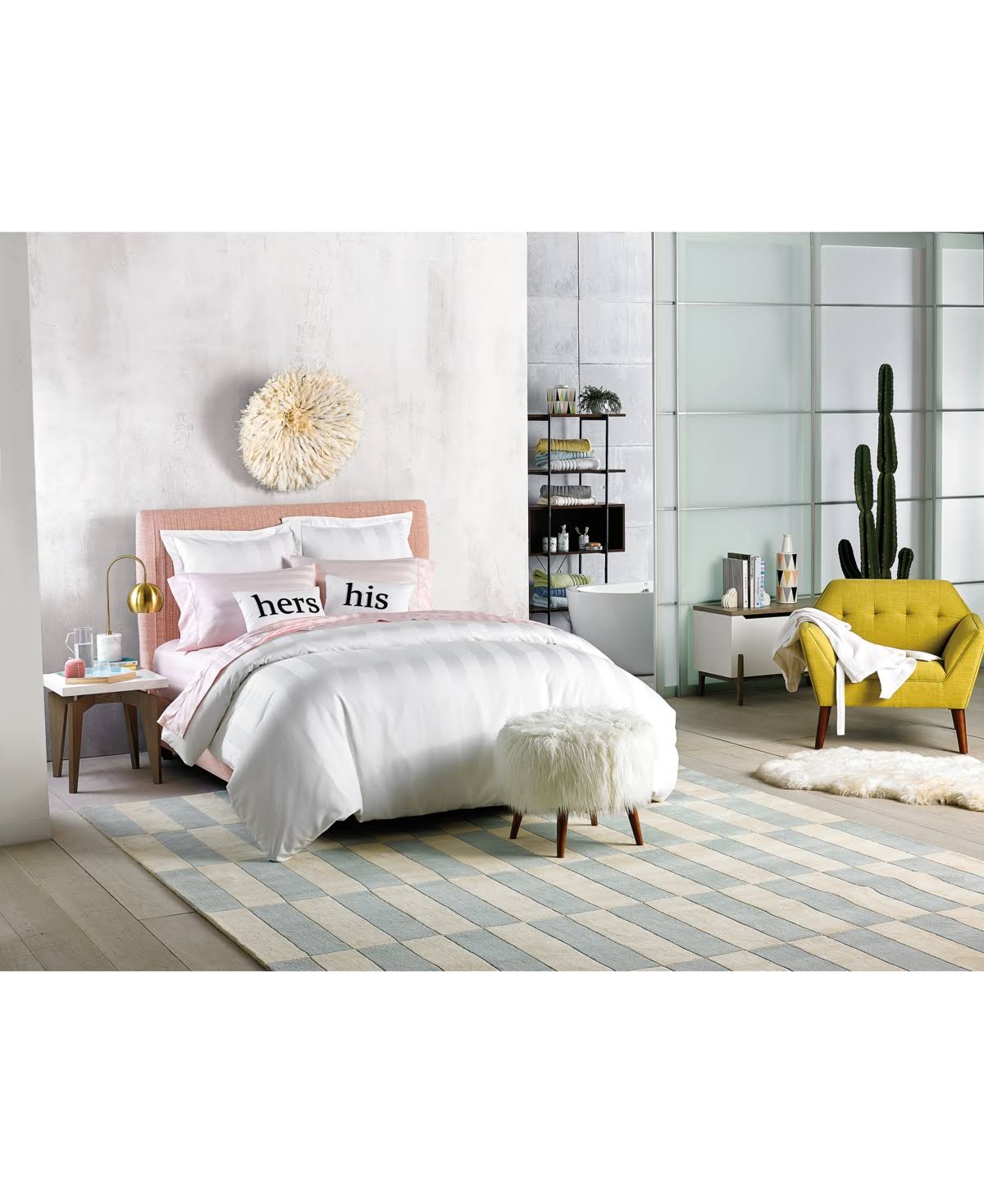 Gray Pleated California King Headboard C739244