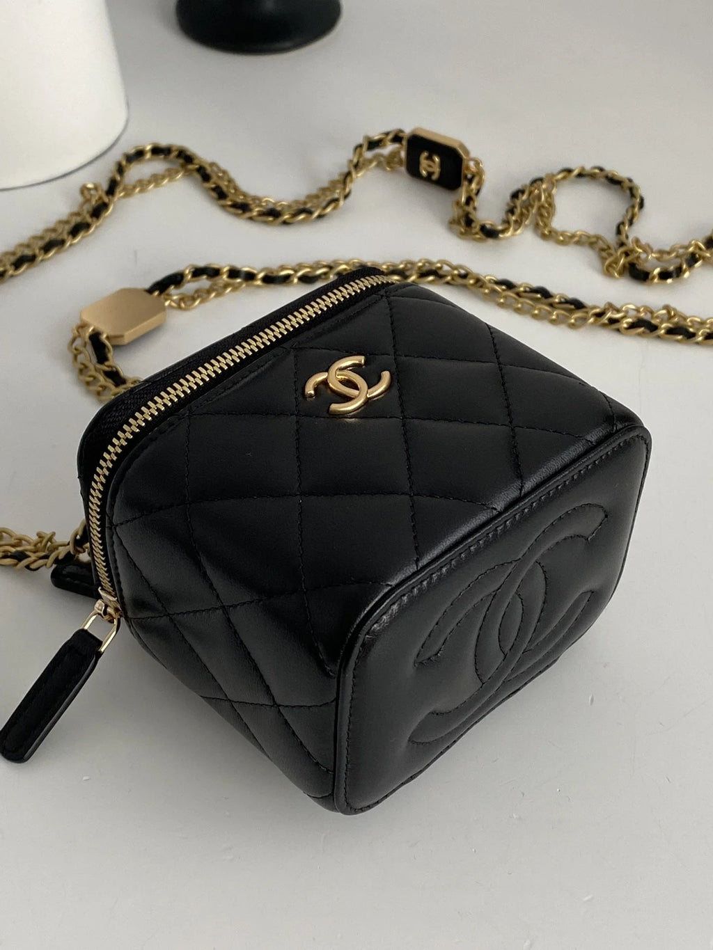 Black Small Vanity Bag 4.3in/11cm L792