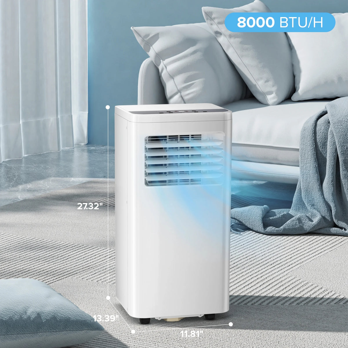 Portable Air Conditioner 5000BTU 8000 BTU ASHRAE 250 Sq.Ft Z865
