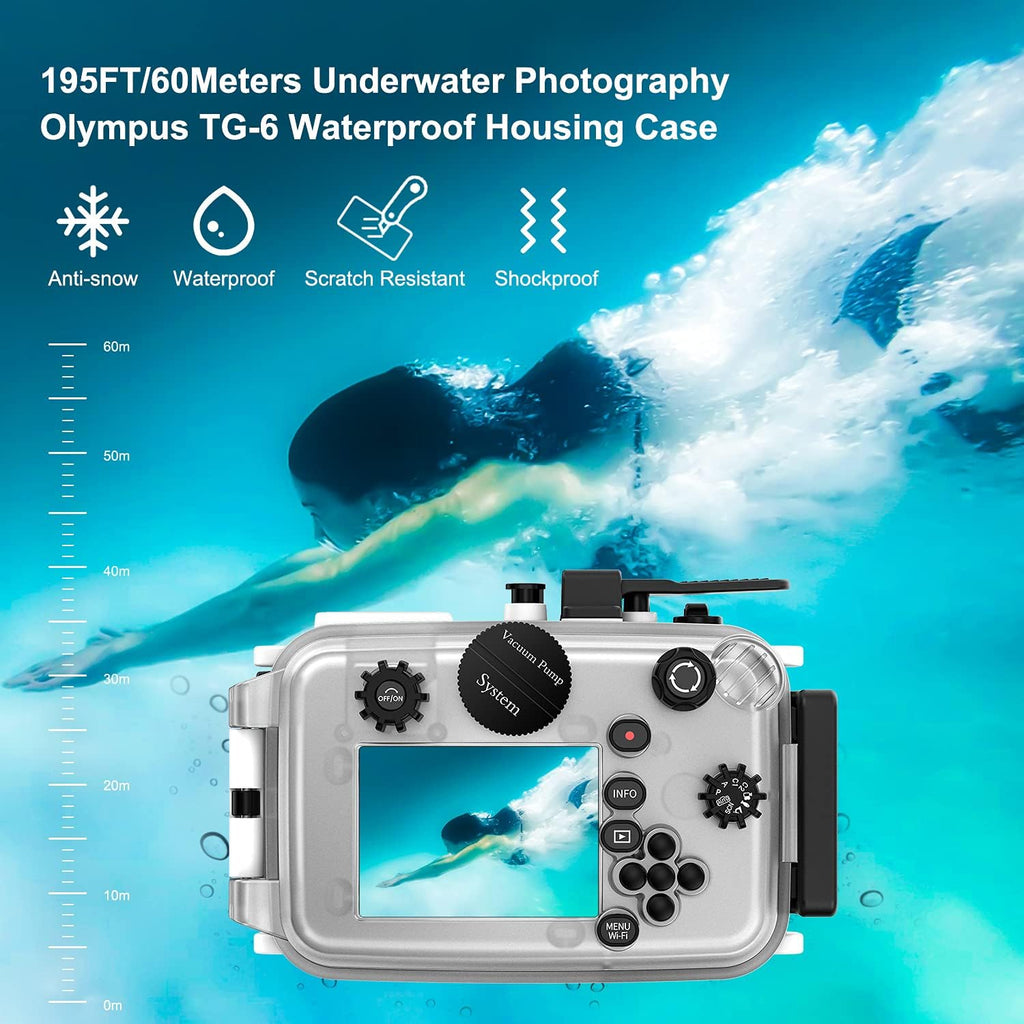 Underwater 40m Waterproof Housing Case for Olympus TG-6 I17658