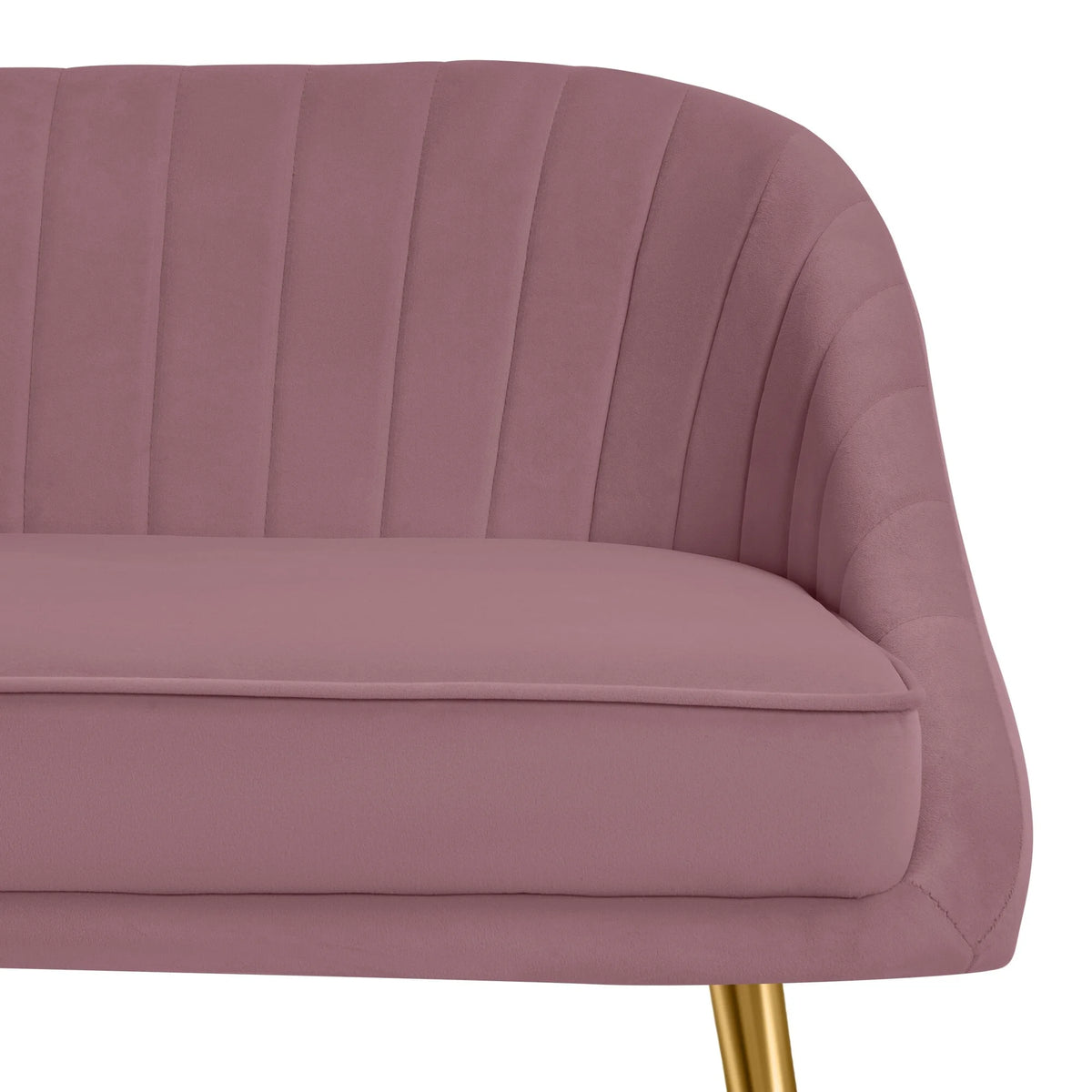 Purple Tufted Back Loveseat with Metal Legs L1208