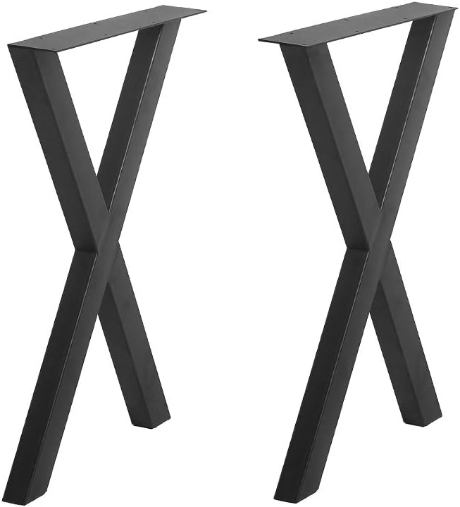 Industrial Black Cast Iron Metal Furniture Legs 2 Pcs B833766