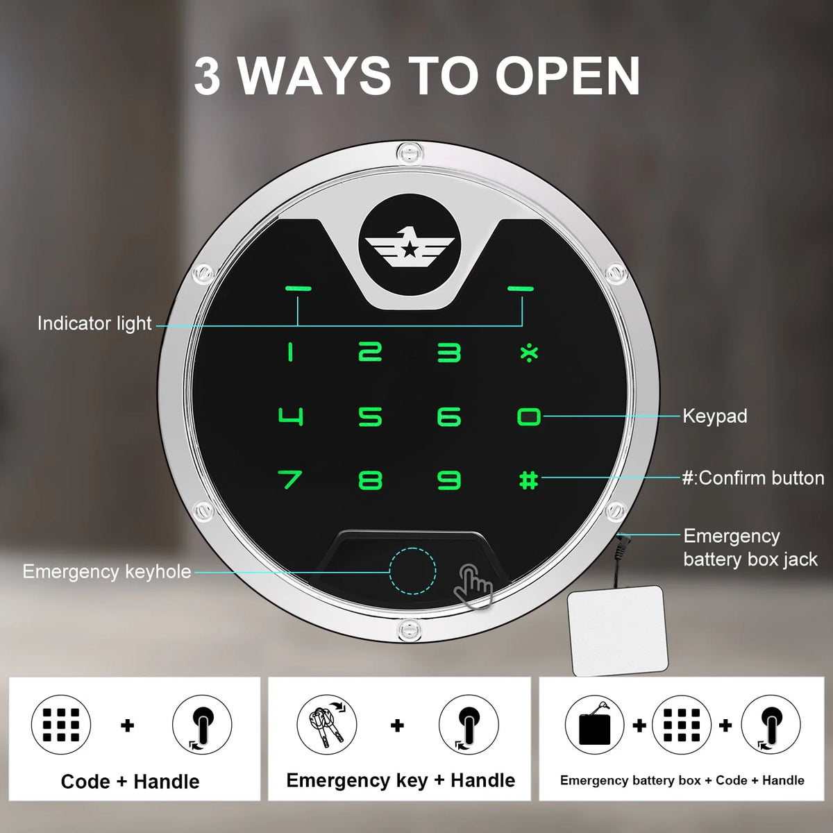 3-5 Long Gun Safe with Backlit Keypad J92702