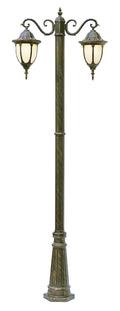 2-Light Pole Lantern, Swedish Iron Q453