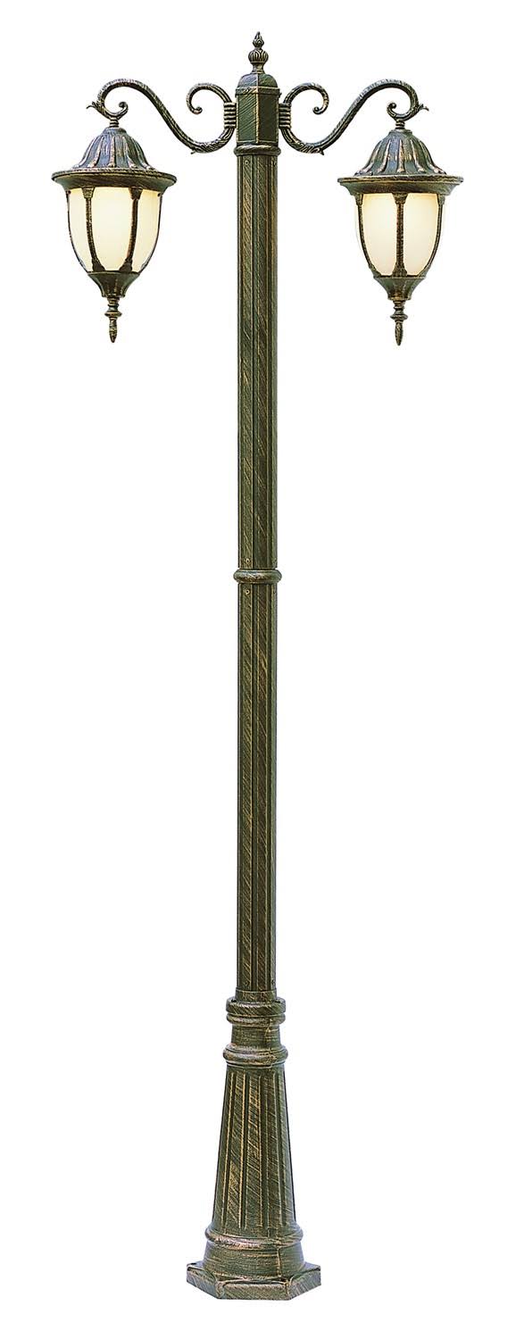 2-Light Pole Lantern, Swedish Iron Q453