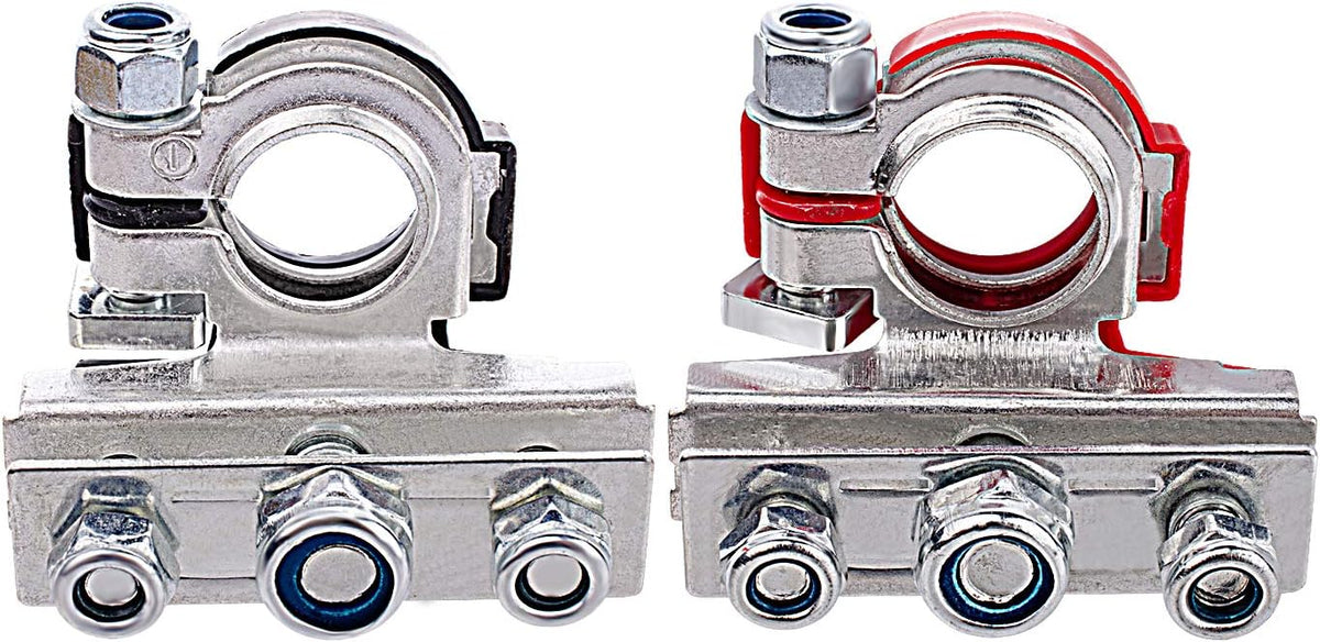 Top Post Battery Terminal Connectors with 3 Way, Copper Plate, Pack of 2 R33098
