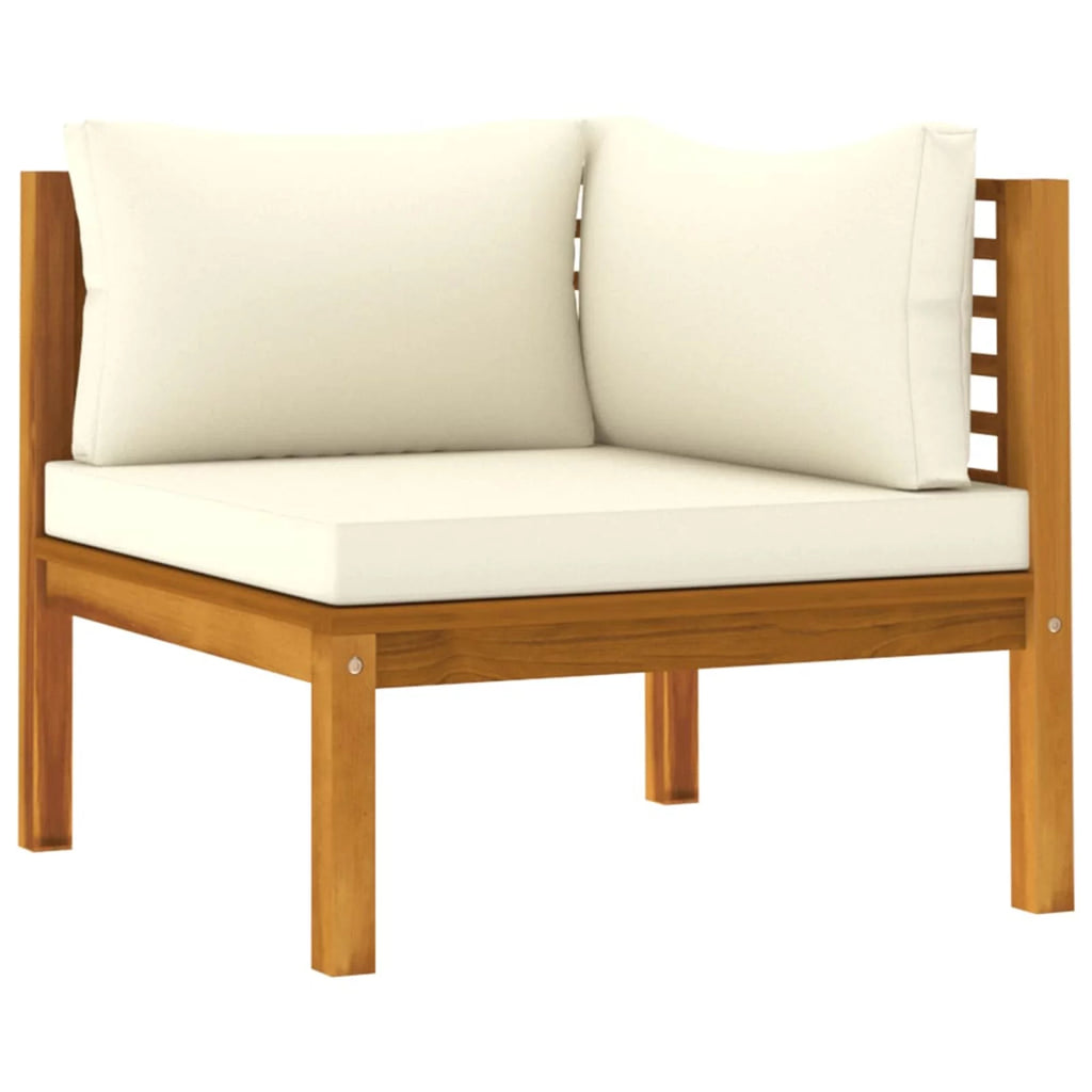 2-Seater Acacia Wood Patio Sofa with Cushion H6778