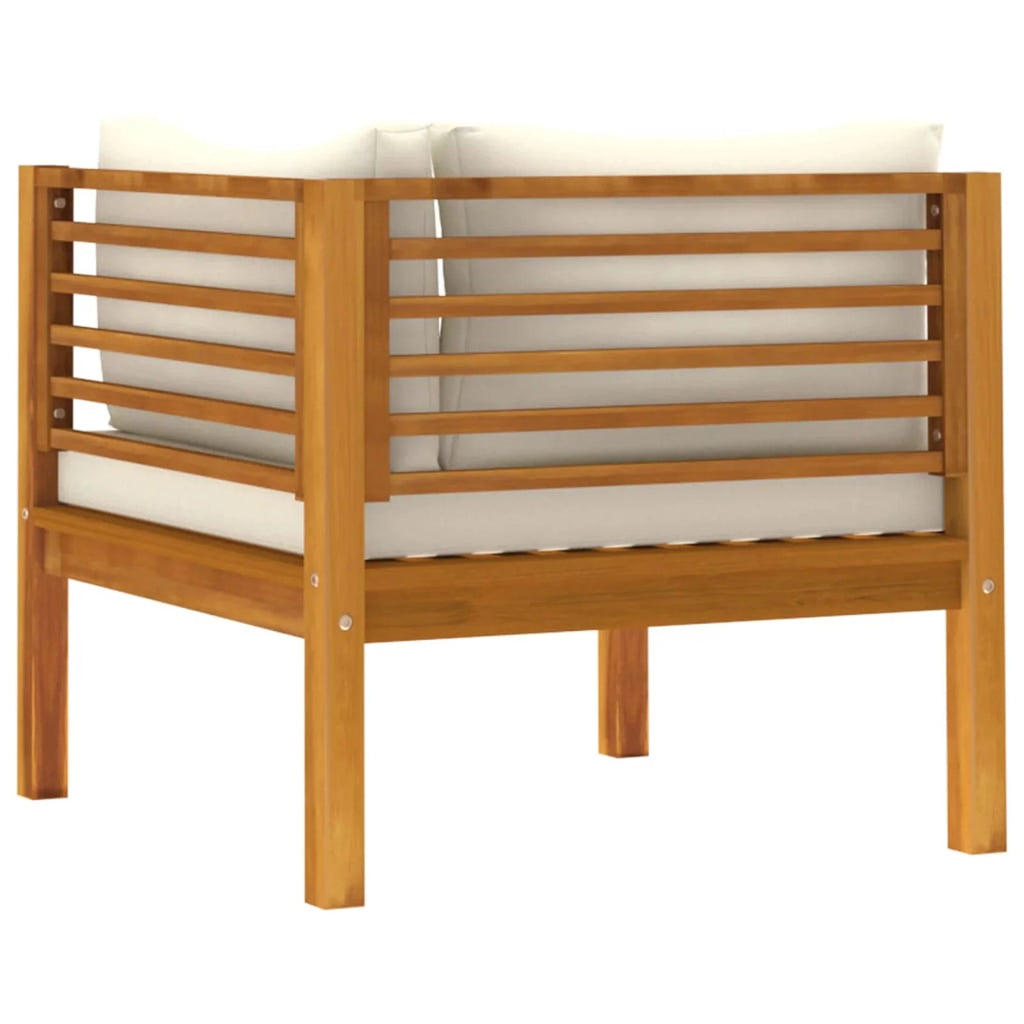 2-Seater Acacia Wood Patio Sofa with Cushion H6778