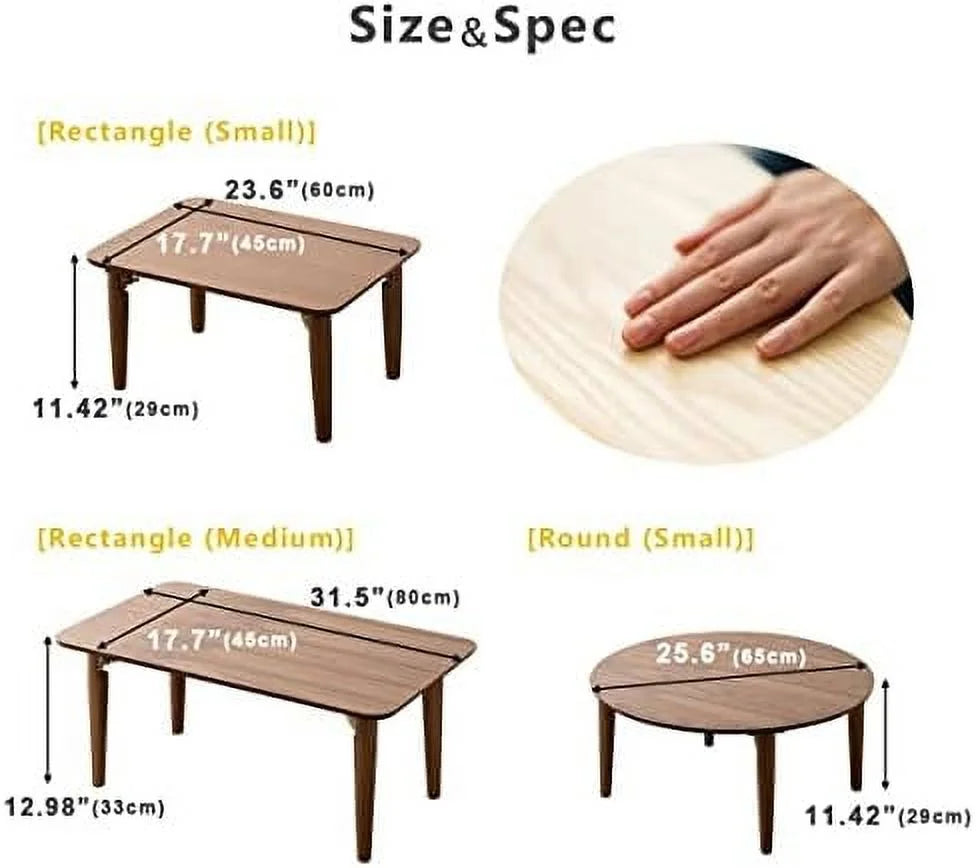 White Wood Folding Coffee Table Q8070