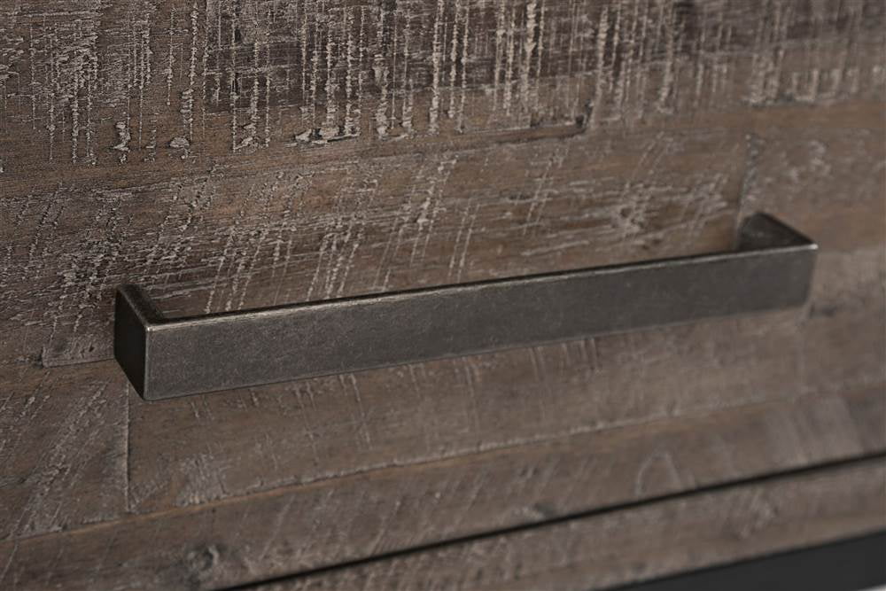 Distressed Acacia End Table X51304