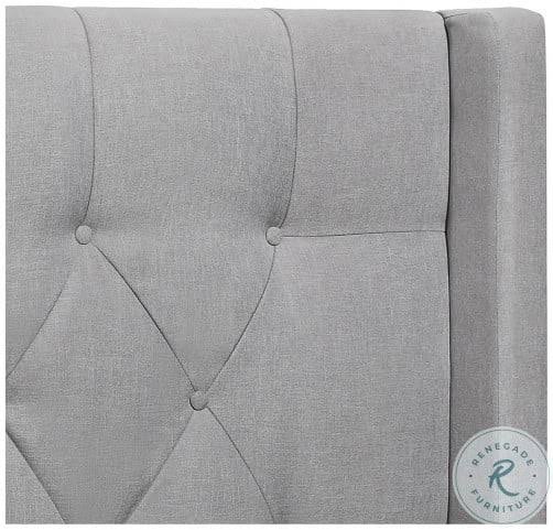 King Light Gray Linen Headboard S111