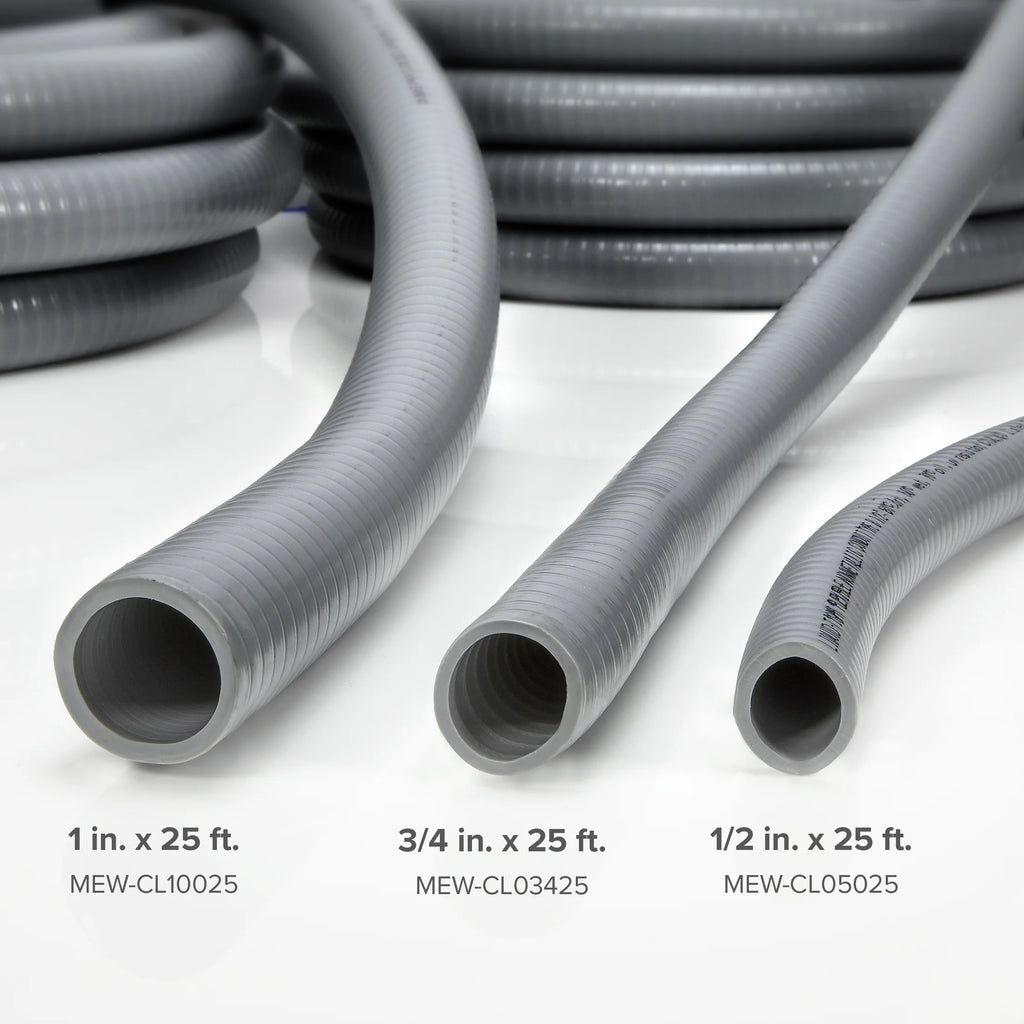 25 ft Flexible PVC Non Metallic Liquid Tight Electrical Conduit G165873