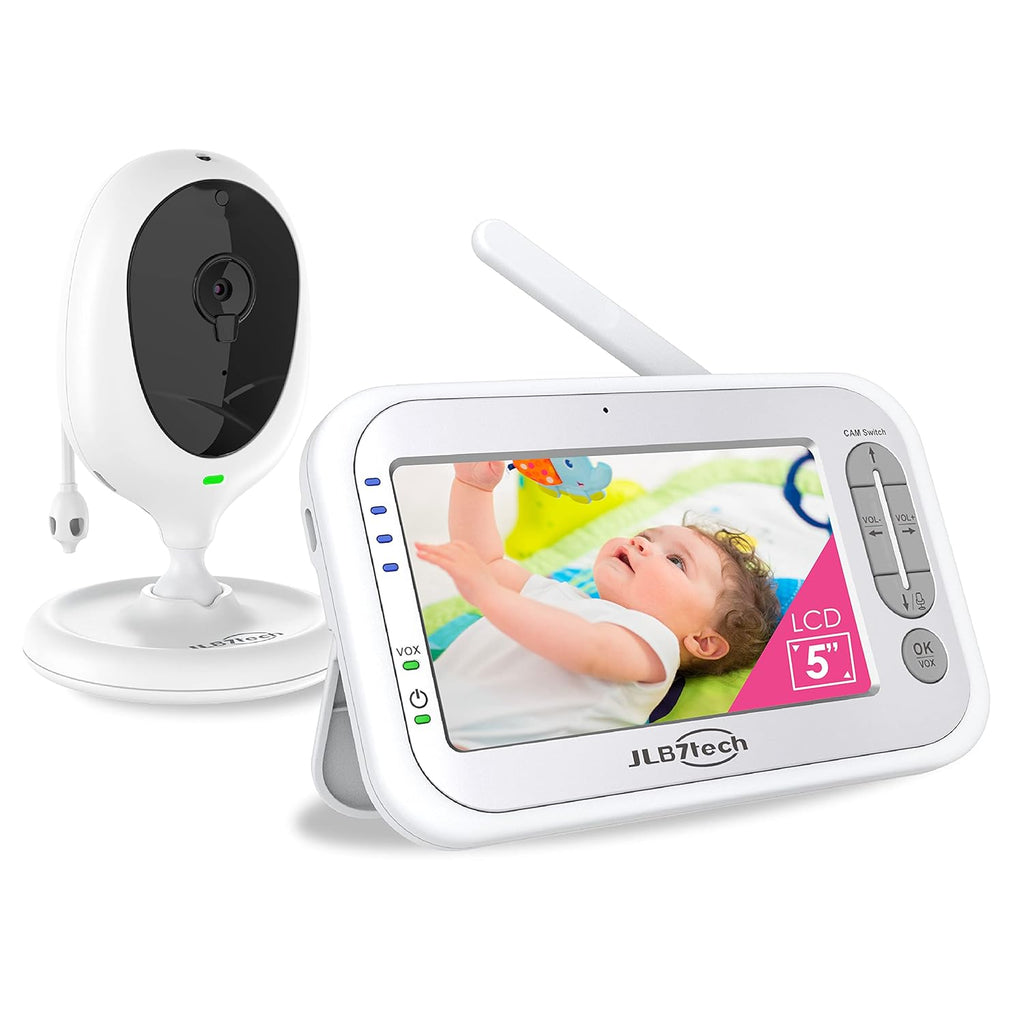 5" 720P HD Video Baby Monitor with 1 Remote Camera, Remote Pan/Tilt/Zoom, Two-Way Audio, Auto Night Vision C702