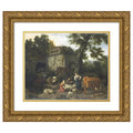 Gold Ornate Wood Frame Double Matted Museum Art Print O30046