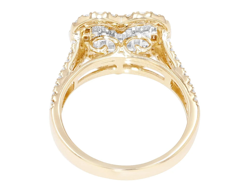 14K Yellow White Gold Diamond Engagement Ring B51233