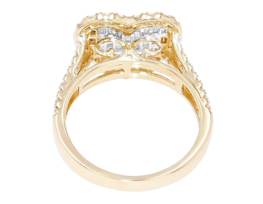 14K Yellow White Gold Diamond Engagement Ring B51233