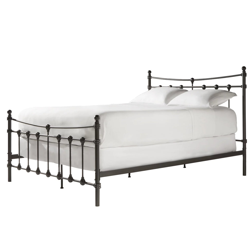 Antique Brown Metal King Bed E7917