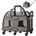 Pet Carrier with Removable Wheels and Double Telescopic Handle F676038