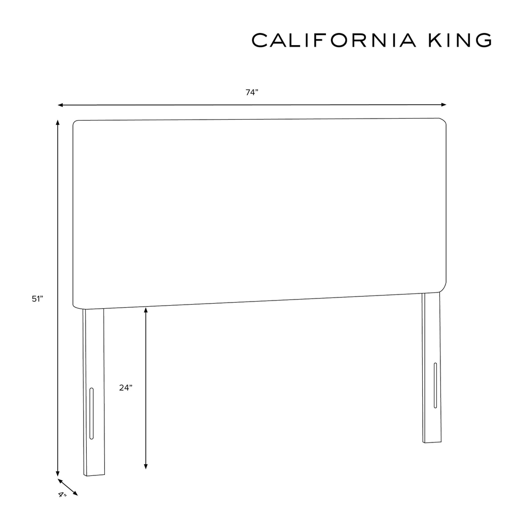 Gray Pleated California King Headboard C739244