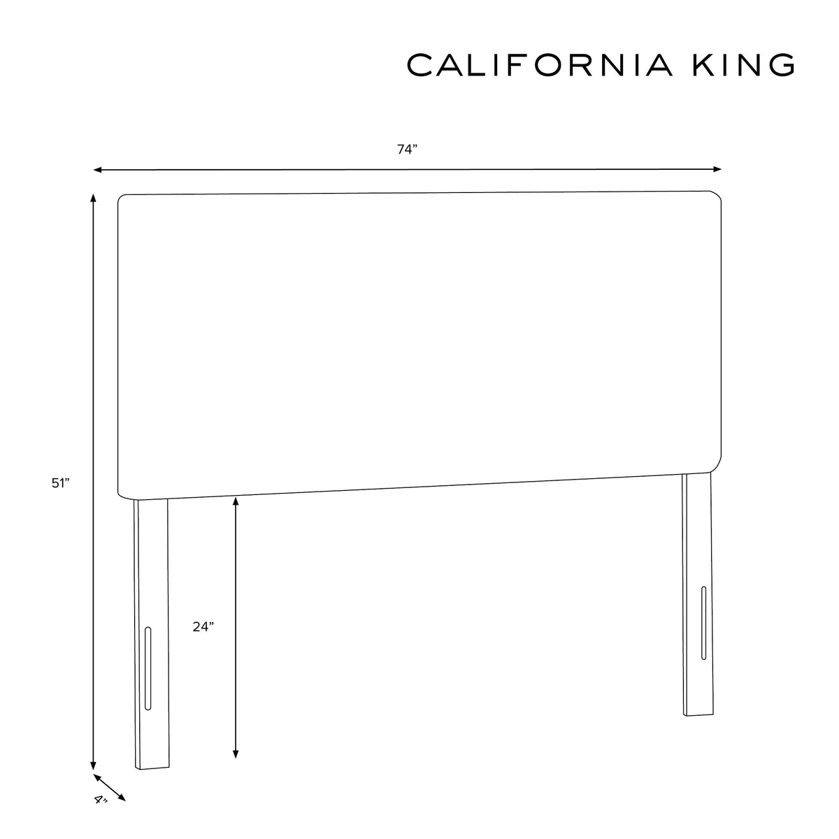 Gray Pleated California King Headboard C739244