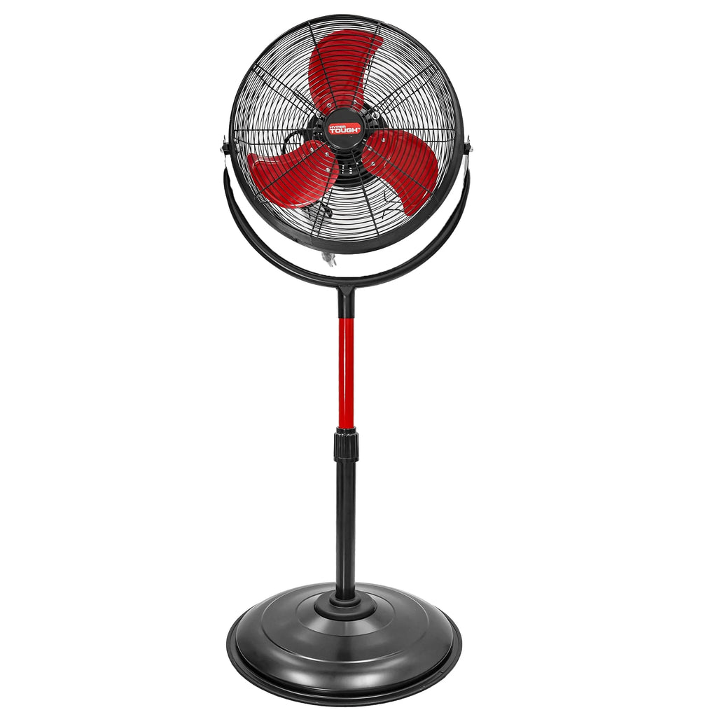 16 inch High Velocity Stand Fan Red & Black Q354653