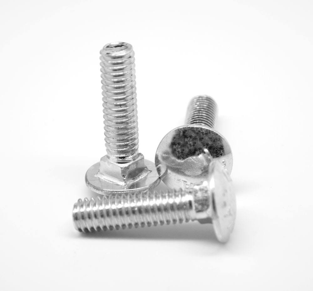 3/8x22-16 x 7x226x22THD Coarse Thread A307 Grade A Carriage Bolt Low Carbon Steel Zinc Plated B90434