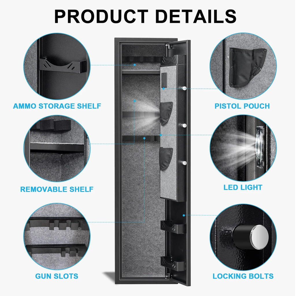 3-5 Long Gun Safe with Backlit Keypad J92702