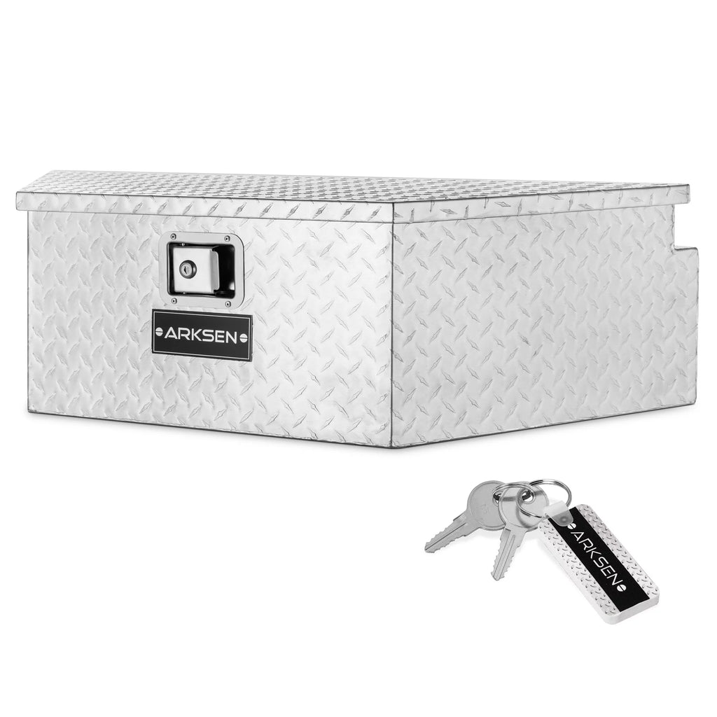 39 Diamond Plate Aluminum Trailer Tongue Box with Lock Key G690